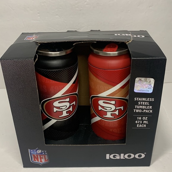 NFL San Francisco 49ers 16 oz Insulated Igloo Tumbler Set New - Picture 10 of 12